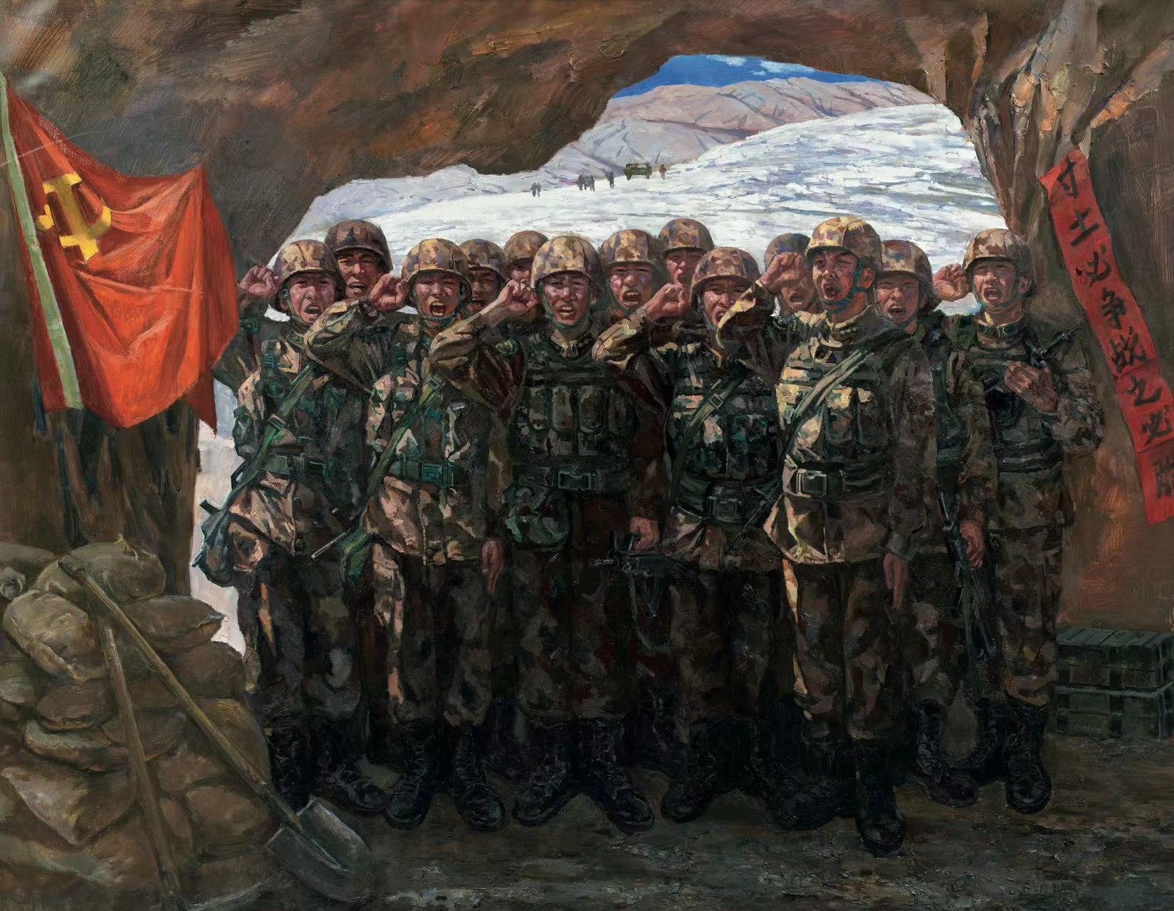 宋佳音 出征(油畫) 北京  140cm×180cm