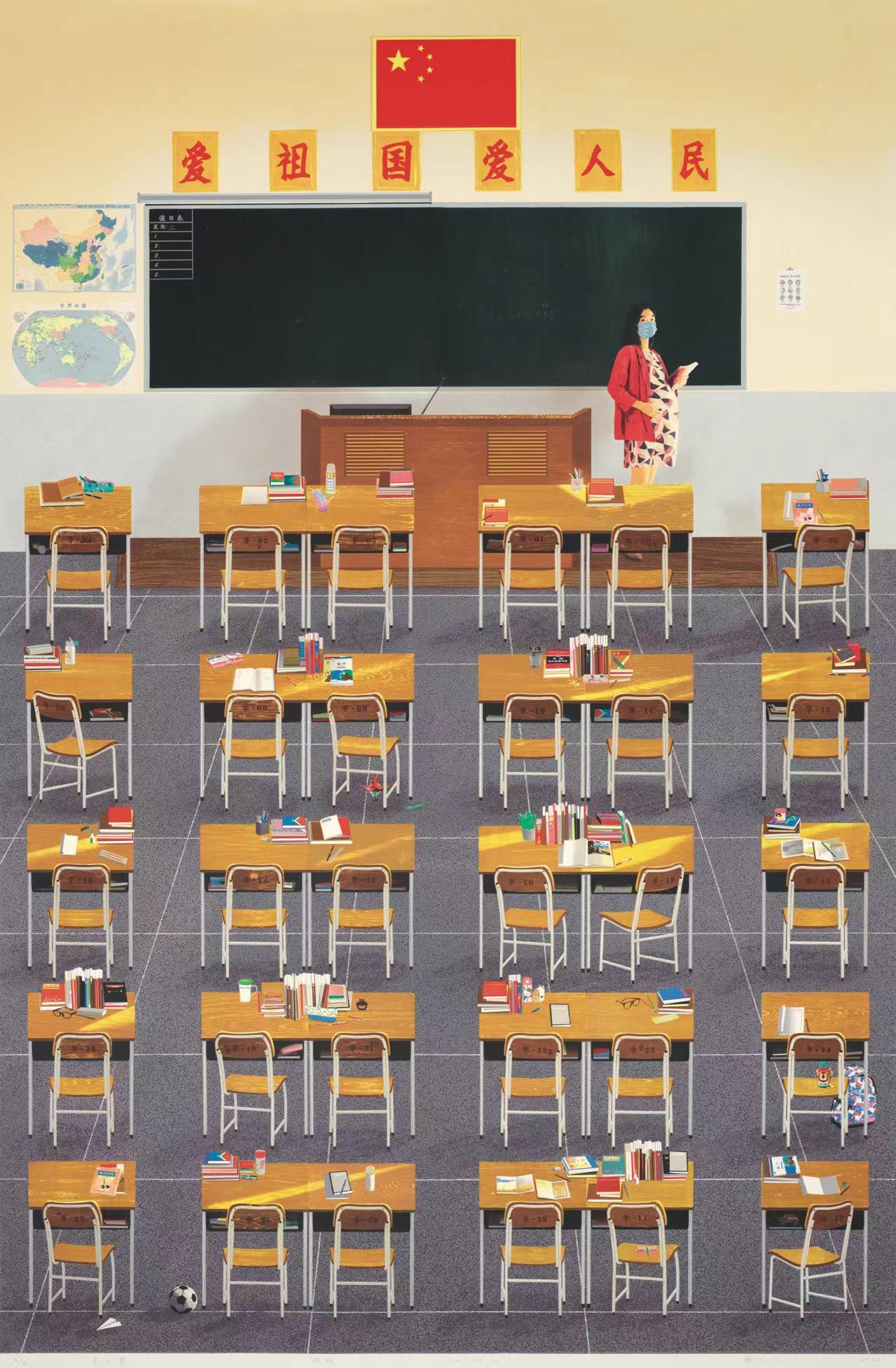 謝應云 光之翼(版畫)廣東 180cm×120cm