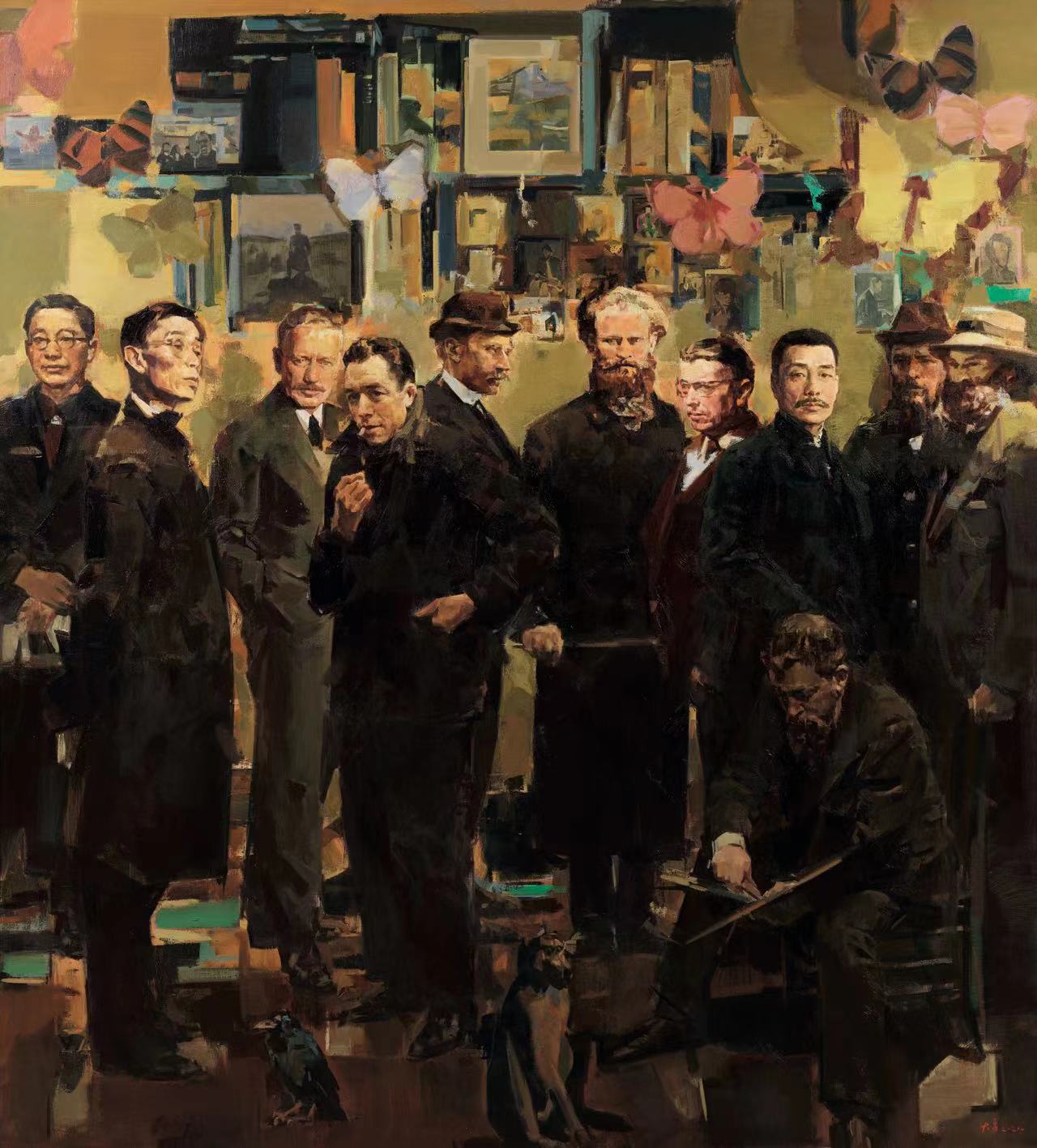 鄔大勇   圖像志——我的大學(油畫) 浙江  200cm×180cm